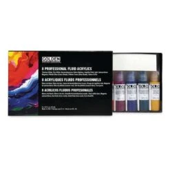 GOLDEN® | FLUID Acrylic Paint — Set Of 8 -Golden Store GOLDENC2AE7CFLUIDacrylicpaintE28094setof8 2