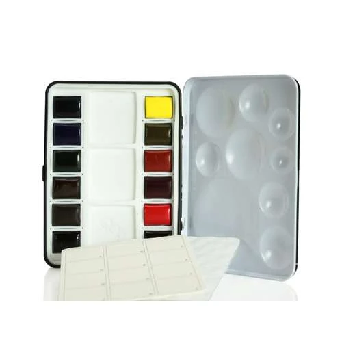GOLDEN® | QoR® Mini Watercolour Box — 12 Half Pans 6 GOLDEN® | QoR® Mini Watercolour Box — 12 Half Pans - Image 4