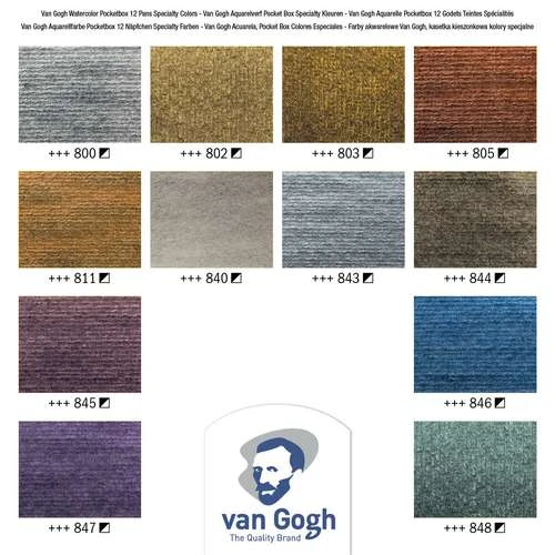 Royal Talens | Van Gogh Pocket Box — 12 Metallic & Interference Colours 7 Royal Talens | Van Gogh Pocket Box — 12 Metallic & Interference Colours - Image 5
