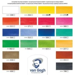 Royal Talens Van Gogh Watercolour Set - 18 Half Pans 9 Royal Talens Van Gogh Watercolour Set - 18 Half Pans -Golden Store RoyalTalensVanGoghWatercolourSet 18halfpans 2