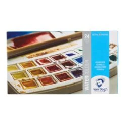 Royal Talens Van Gogh Watercolour Set - 24 Half Pans -Golden Store RoyalTalensVanGoghWatercolourSet 24halfpans 2