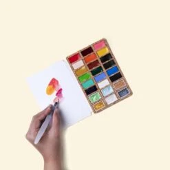 VIVIVA COLORS | Watercolor Pans Set - Deluxe 24 Pan Set -Golden Store VIVIVACOLORS7CWatercolorPansSet Deluxe24panset 2