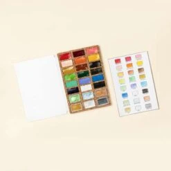 VIVIVA COLORS | Watercolor Pans Set - Deluxe 24 Pan Set -Golden Store VIVIVACOLORS7CWatercolorPansSet Deluxe24panset 4