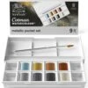 Winsor & Newton Cotman Watercolour Metallic Pocket Set -Golden Store Winsor26amp3BNewtonCotmanWatercolourMetallicPocketSet
